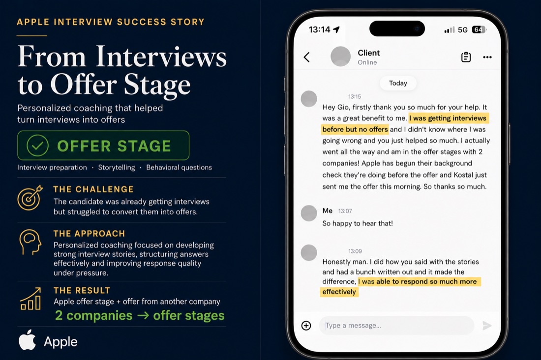 Apple interview coaching success story